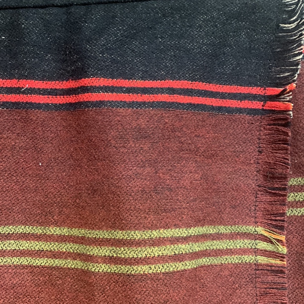 Fringe wool native inspired faux wrap skirt - Picture 2 of 2